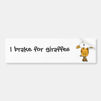 CZ- Funny Giraffe Cartoon Bumpersticker