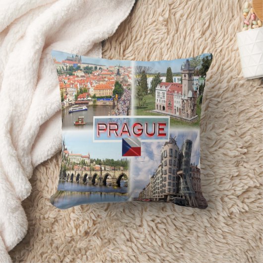 CZ Prague - Castle Old Town Hall - Charles Bridge Kussen (Deken)