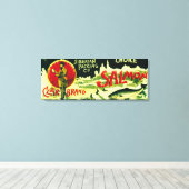 Czar Salmon Can Label Canvas Afdruk (Insitu (Houten vloer))