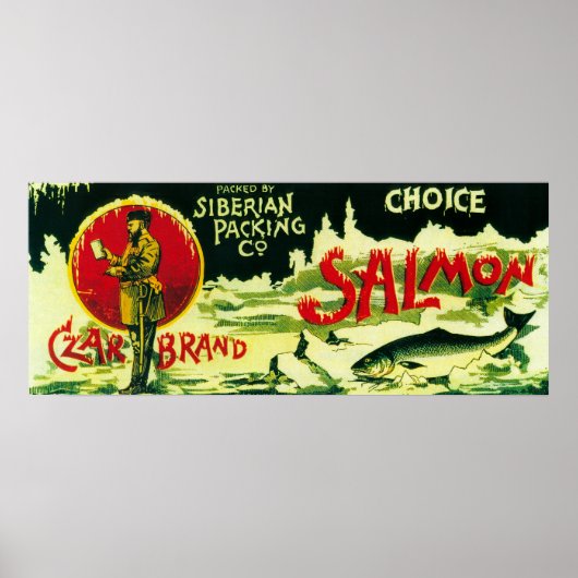 Czar Salmon Can Label Poster (Voorkant)