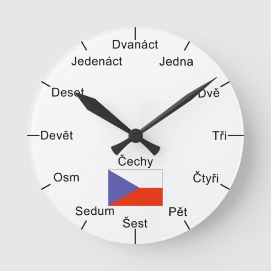 Czech Wall Clock Ronde Klok (Voorkant)