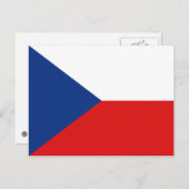 Czechia Flag Briefkaart (Voorkant / Achterkant)