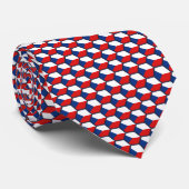 Czechia Flag Honeycomb Stropdas (Opgerold)