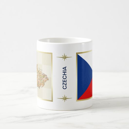 Czechia Flag + Map Mok (Center)