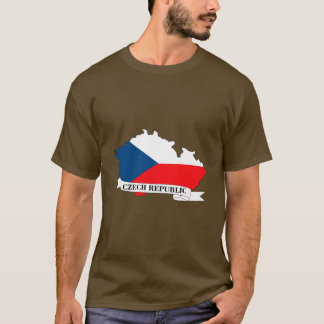 Czechia flag map t-shirt