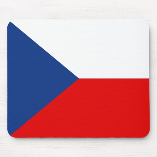 Czechia Flag Mousepad Muismat (Voorkant)