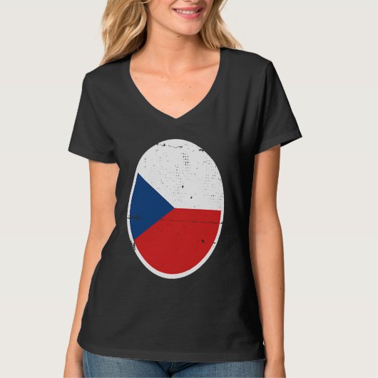 Czechia Flag Proud Czech T-shirt (Voorkant)