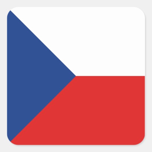 Czechia Flag Sticker (Voorkant)