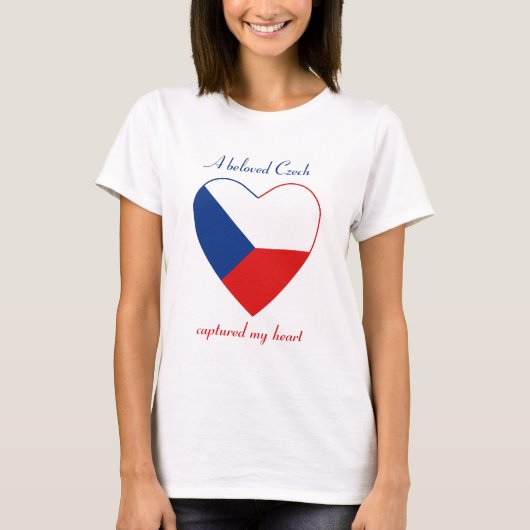 Czechia Flag SweeLieverd T-Shirt (Voorkant)