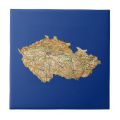 Czechia Map Tile Tegeltje (Voorkant)