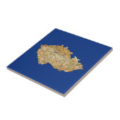 Czechia Map Tile Tegeltje (Zijkant)