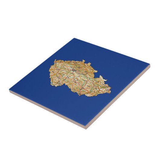 Czechia Map Tile Tegeltje (Zijkant)