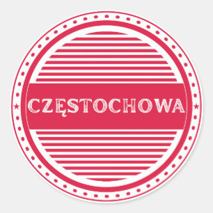 Czestochowa City Pride Embleem – Poolse identiteit Ronde Sticker