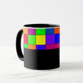 D01 - Tasse avec motif damier coloré (Devant gauche)