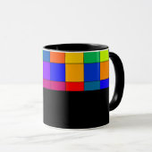 D01 - Tasse avec motif damier coloré (Devant droit)