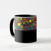 D05 - Tasse mit buntem Mosaik Mok (Voorkant links)