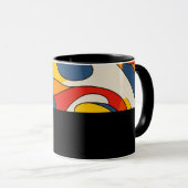 D06 - Tasse mit organischen bunten Formen Mok (Voorkant rechts)