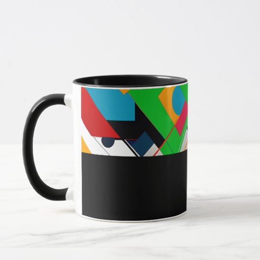 D08 - Tasse avec surfaces colorées diagonales (Gauche)