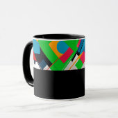 D08 - Tasse avec surfaces colorées diagonales (Devant gauche)