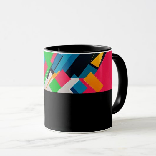 D08 - Tasse mit diagonalen Farbflächen (Devant droit)