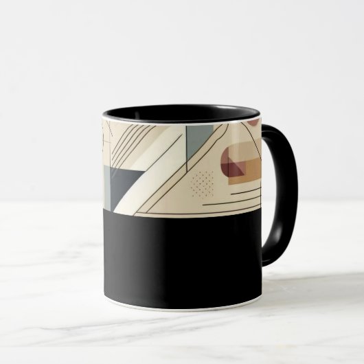 D10 - Tasse mit pastellfarbiger Kunst (Devant droit)