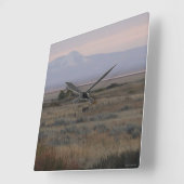 D10 Wit-gerooide Duifgras Hills Vierkante Klok (Hoek)