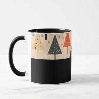 D11 - Tasse avec des arbres abstraits