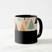 D11 - Tasse avec des arbres abstraits (Devant droit)