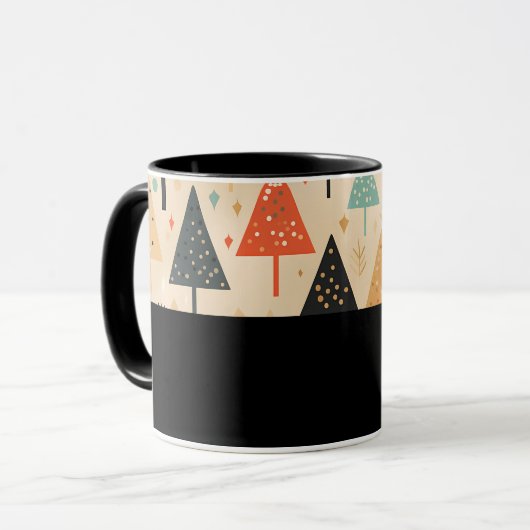 D11 - Tasse mit abstrakten Bäumen Mok (Voorkant links)