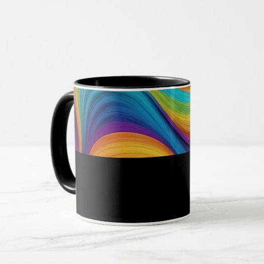 D12 - Tasse mit dunklen Wellen Mok (Voorkant links)