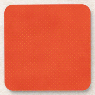 d16red BRIGHT ORANJE POLKA DOT PATROON RETRO TEMP Drankjes Onderzetter