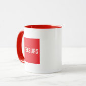 D1SC0URS rode logo mok (Voorkant links)