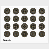D20 D20 Dice Geometrische CircleTabletop RPG Ronde Sticker (Vel)