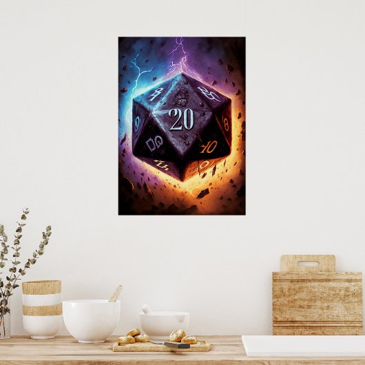 D20 De Storm Poster (Keuken)