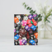 d20-dice briefkaart (Staand voorkant)