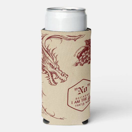 D20 Dice Celtic Dragon DND RPG DM Gamer Gift (Seltzer Voorkant)