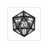 D20 Dice RPG Icon Rubber Stamp Rubberstempel (Afrduk)