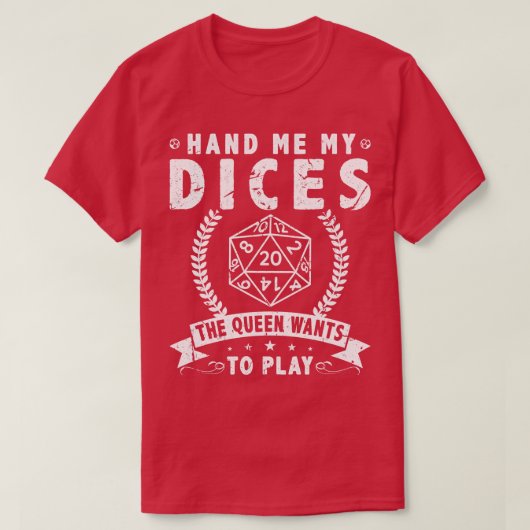 D20 Dice Tabletop RPG Rollenspel Gamer T-shirt (Design voorkant)