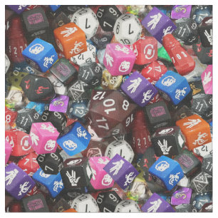 D20 dobbelstenen stof