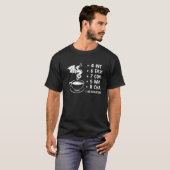 D20 Dungeon Game Coffee Potion Buff Stats Dragon A T-shirt (Voorkant volledig)