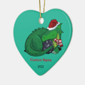 D20 Green Dragon Ceramic Ornament (Links)