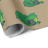 D20 Groene draak Cadeaupapier (Rol Hoek)