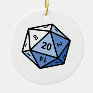 d20 keramisch ornament