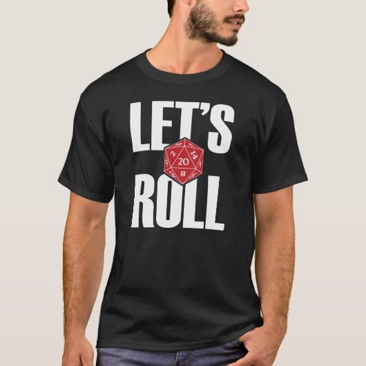 D20 Let's Roll Shirt - Dark/Red (Voorkant)