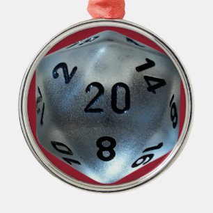 D20 METALEN ORNAMENT