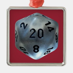 D20 METALEN ORNAMENT