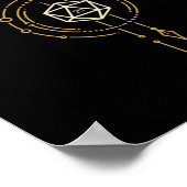 D20-muis van de Ranger Minimalist Tabletop RPG Poster (Hoek)