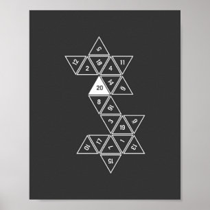 D20 niet gewalst poster