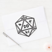 D20 RONDE STICKER (Envelop)