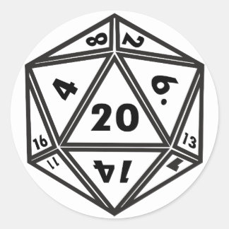 D20 RONDE STICKER